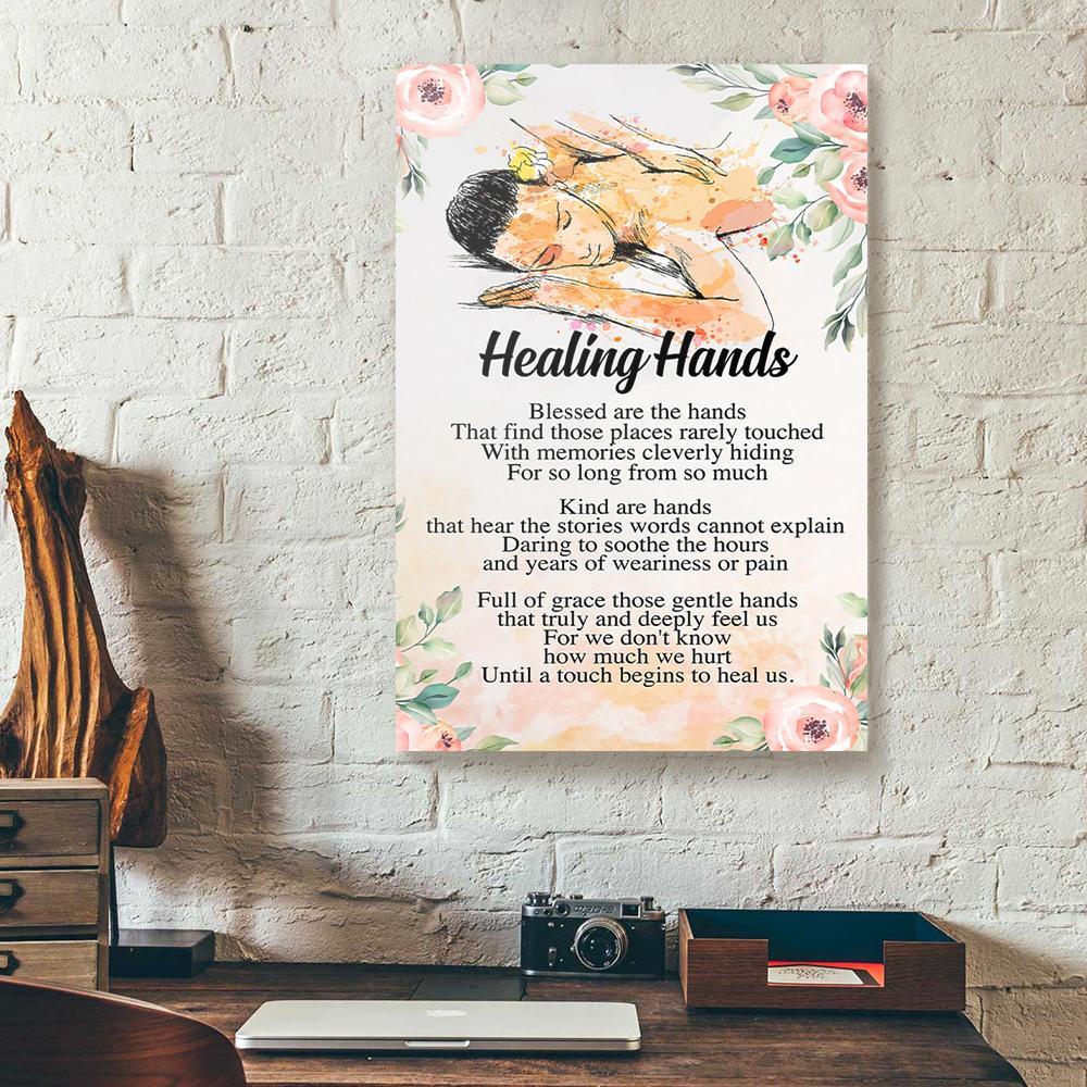 healing hands massage therapist canvas prints wall art decor 5816