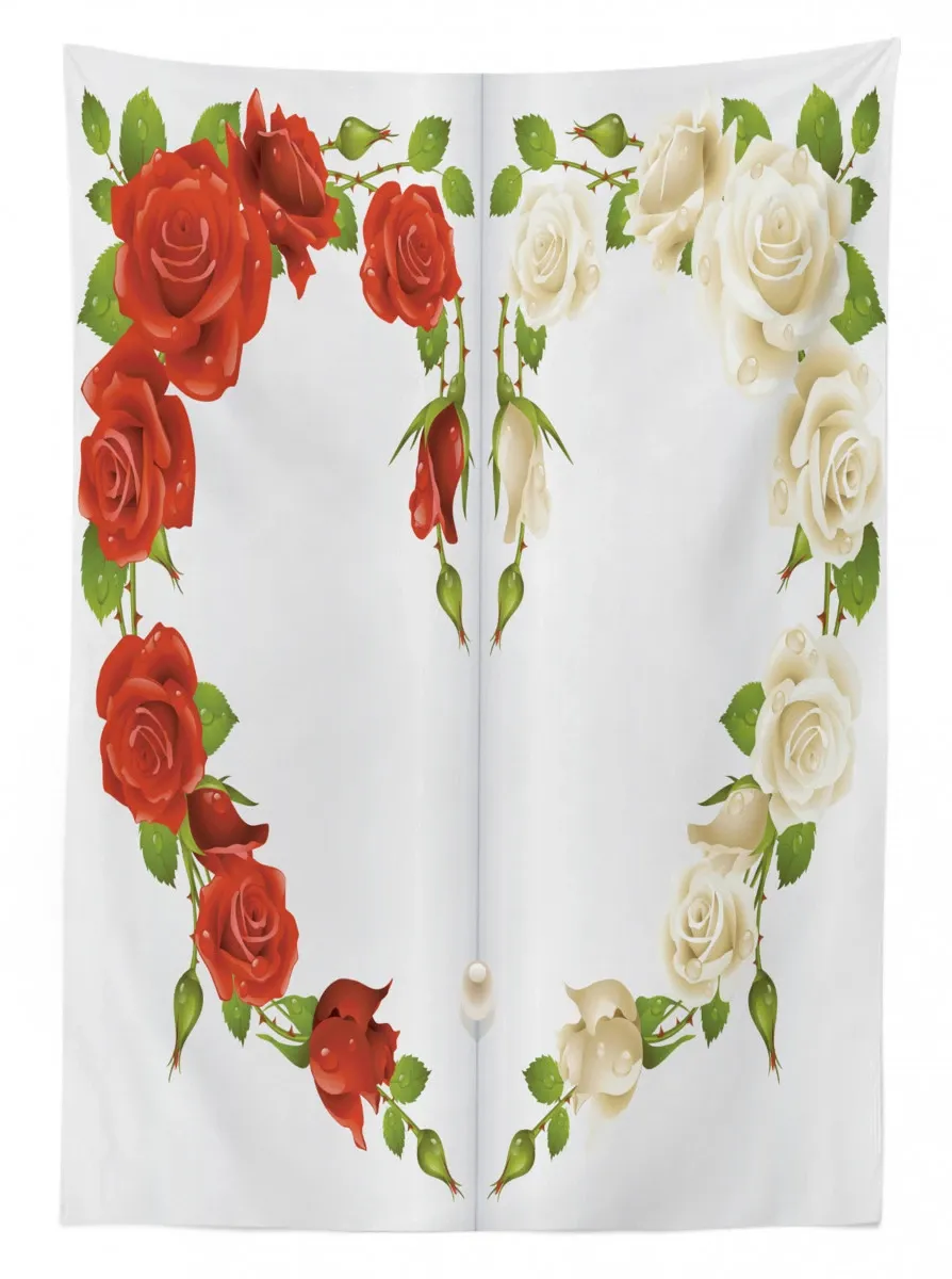 Heart Bouquet Romantic 3D Printed Tablecloth Table Decor heart bouquet romantic 3d printed tablecloth table decor 3040