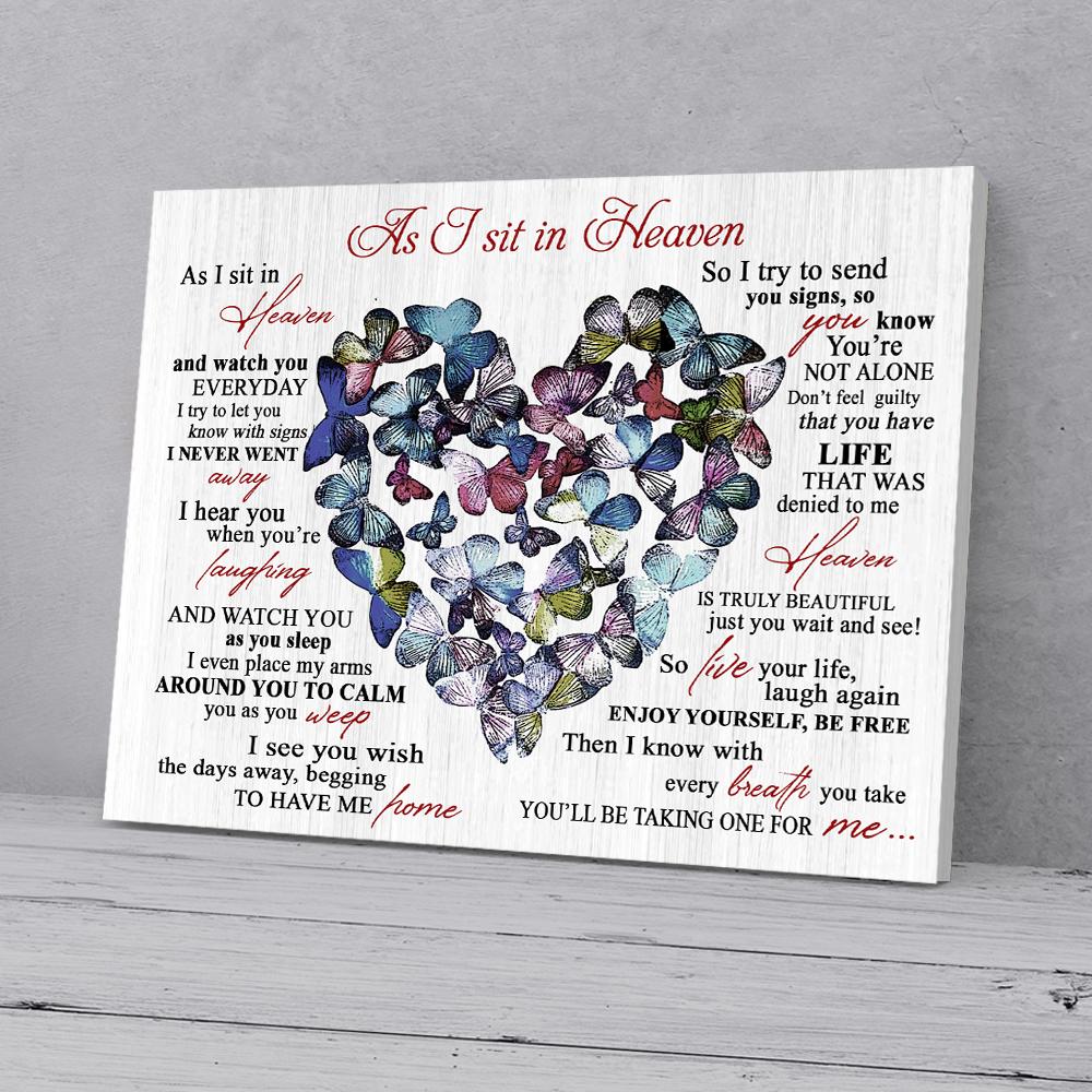 heart butterfly canvas prints wall art decor 1746