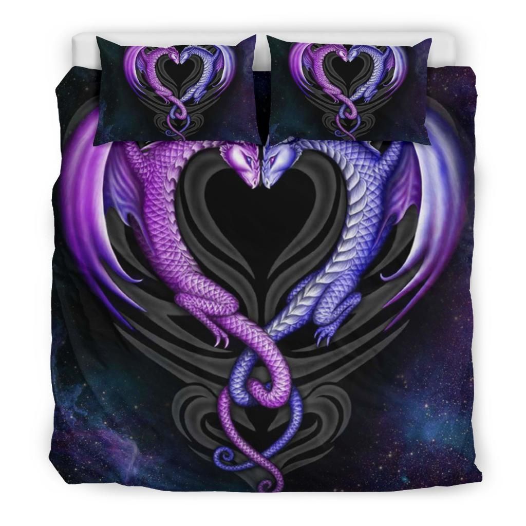heart shaped dragon love bedding set bedroom decor 6733