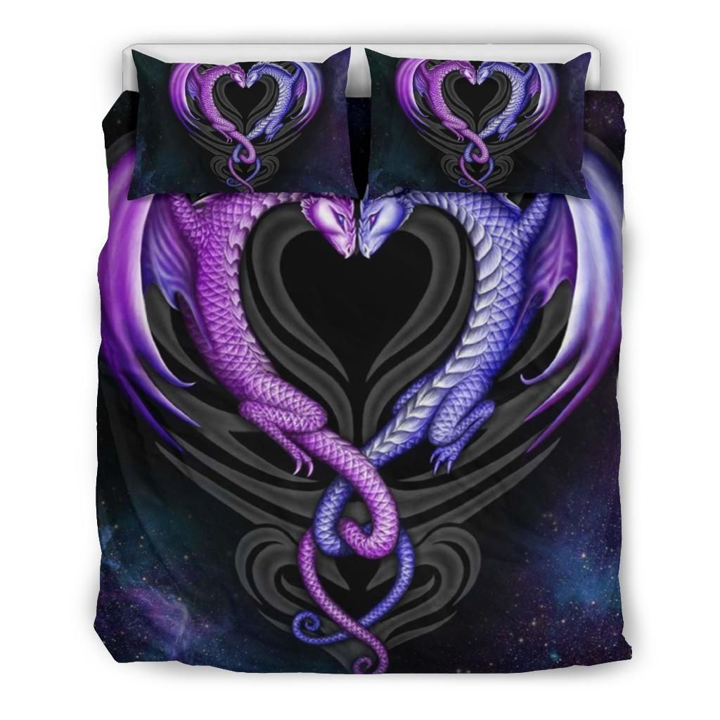 heart shaped dragon love bedding set bedroom decor 6867