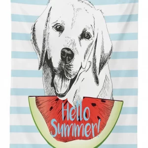 hello summer words sketch 3d printed tablecloth table decor 3944