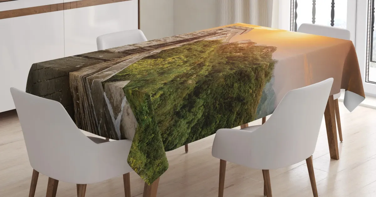 Heritage Bricks 3D Printed Tablecloth Table Decor heritage bricks 3d printed tablecloth table decor 5239