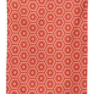 hexagonal shapes tangerine 3d printed tablecloth table decor 8617