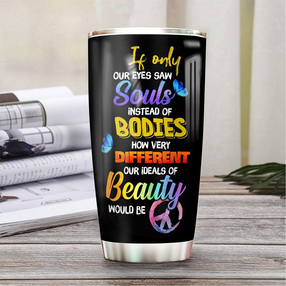 hippie butterfly personalized stainless steel tumbler 6714