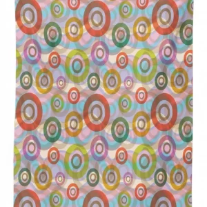 hippie colorful circles 3d printed tablecloth table decor 7539