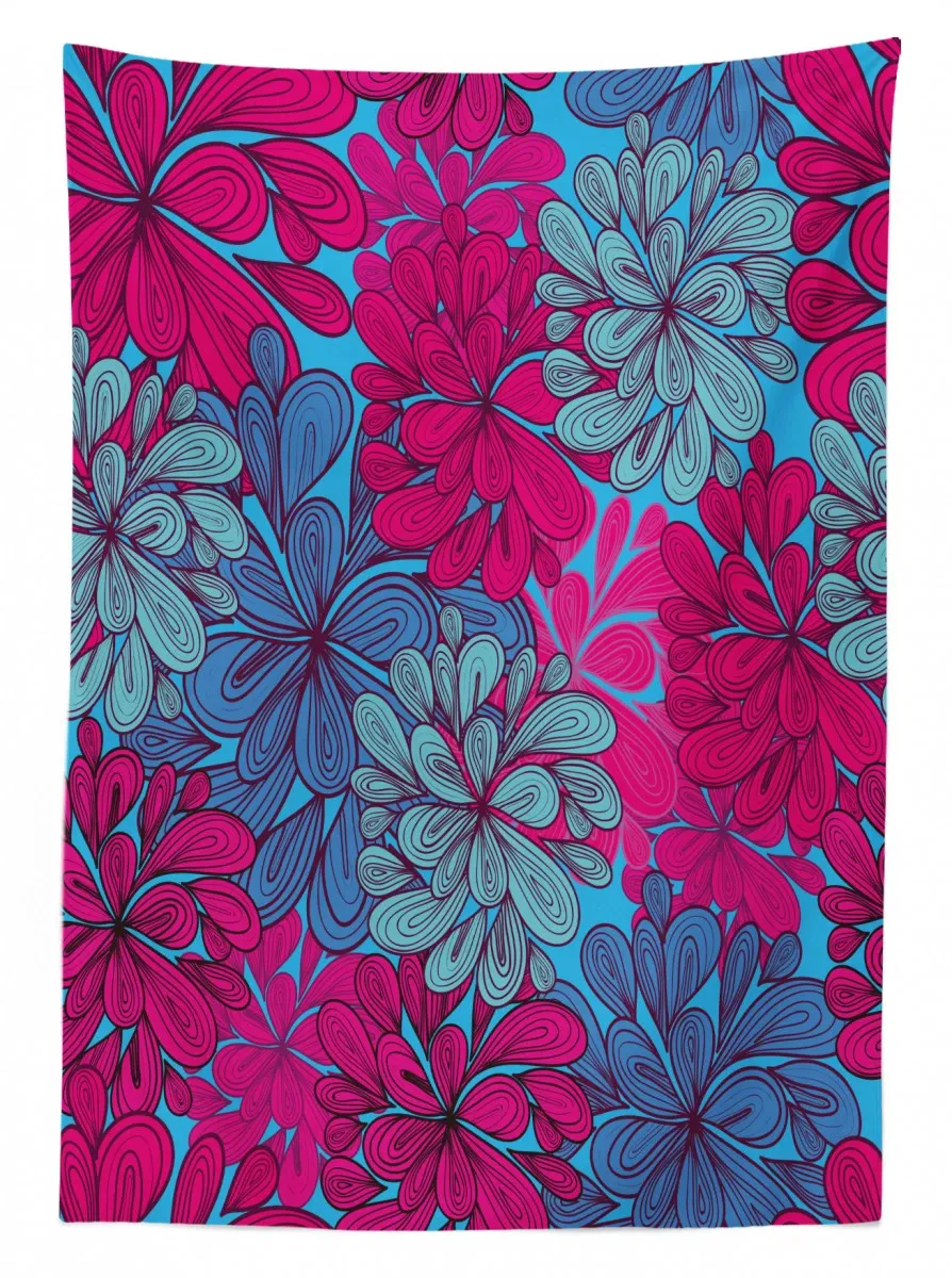 hippie floral 3d printed tablecloth table decor 8961