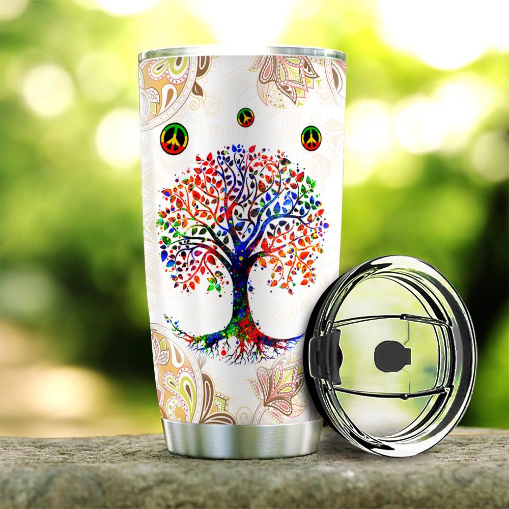 hippie tree of life hippie bohemian hippie gifts for her gifts for hippie friends hippie gifts for friends stainless steel tumbler 7966