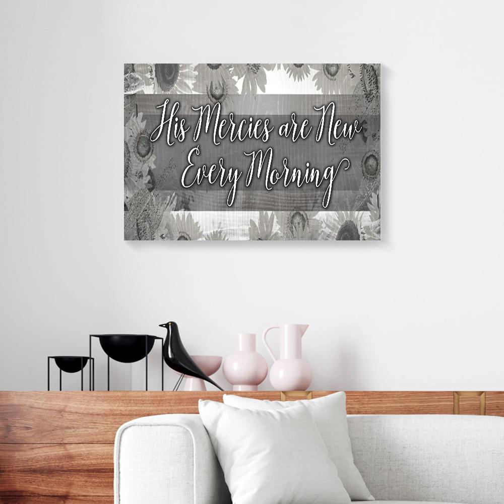 his mercies are new every morning canvas prints wall art decor 8249