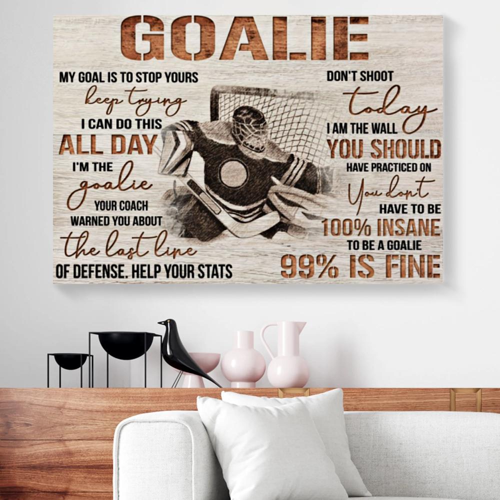 hockey goalie canvas prints wall art decor 8464