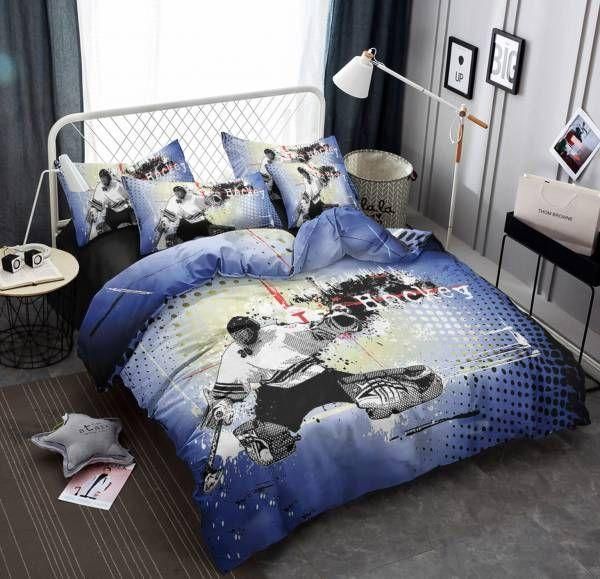Hockey Young And Free Bedding Set Bedroom Decor hockey young and free bedding set bedroom decor 6579