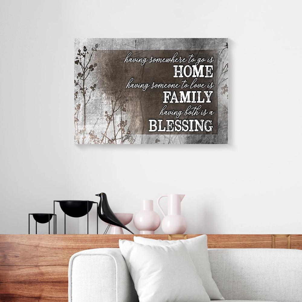 home family blessing canvas prints wall art decor 5115