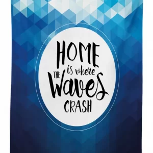 home is where waves crash 3d printed tablecloth table decor 1053