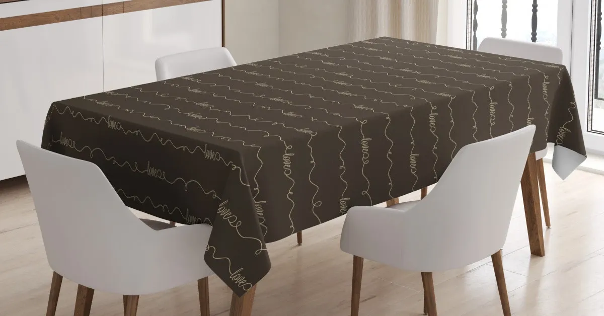 Hope Love Fun Happy Words 3D Printed Tablecloth Table Decor hope love fun happy words 3d printed tablecloth table decor 5224
