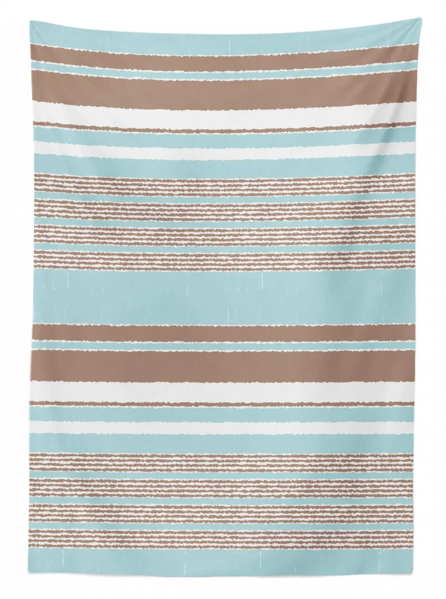 horizontal stripes lines 3d printed tablecloth table decor 6712