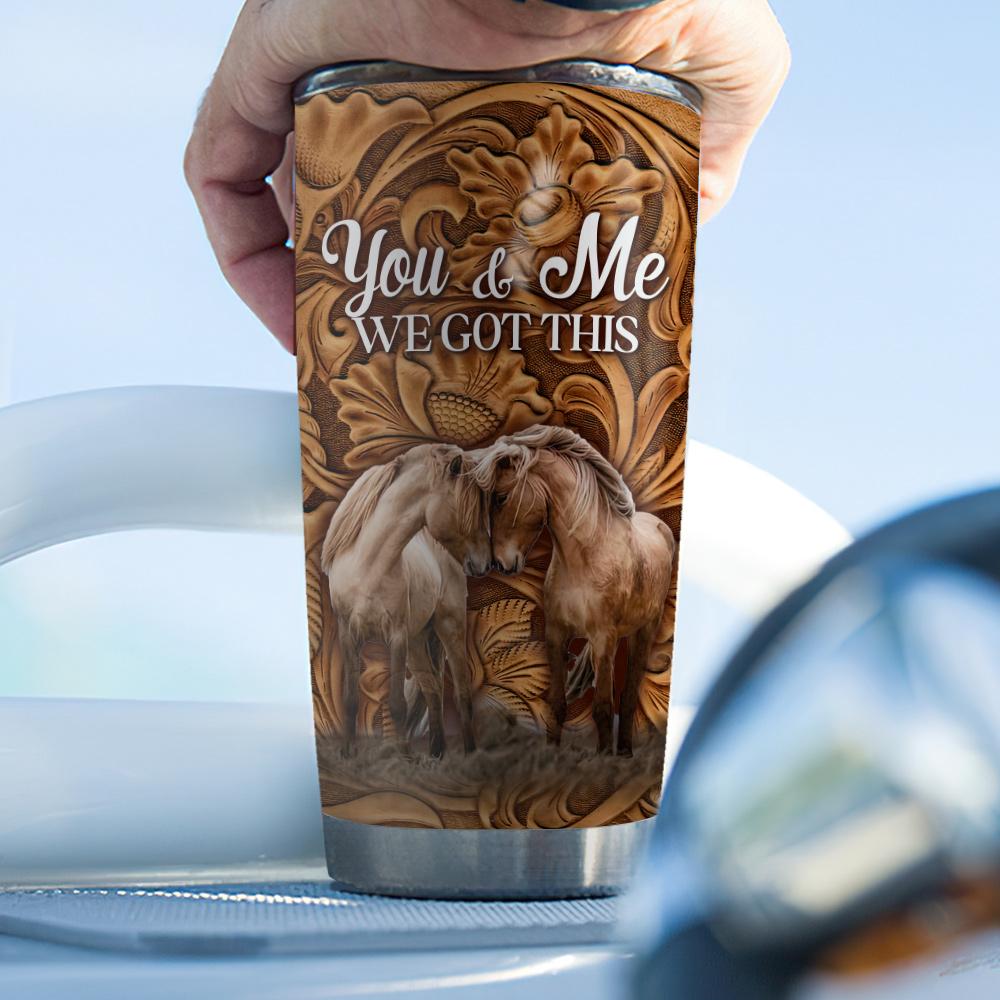 Horse Couple To My Husband RMK Stainless Steel Tumbler horse couple to my husband rmk stainless steel tumbler 8249