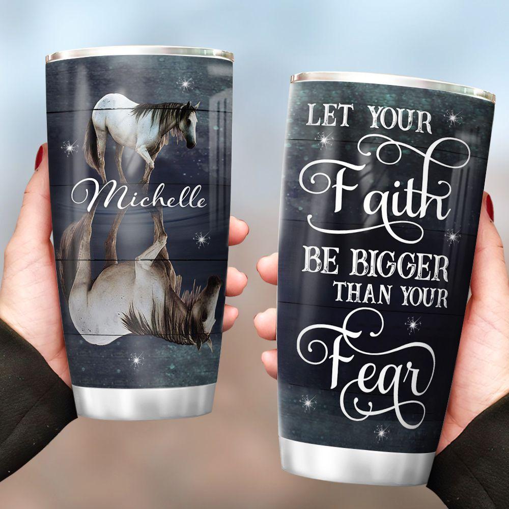 horse faith personalized stainless steel tumbler 7265