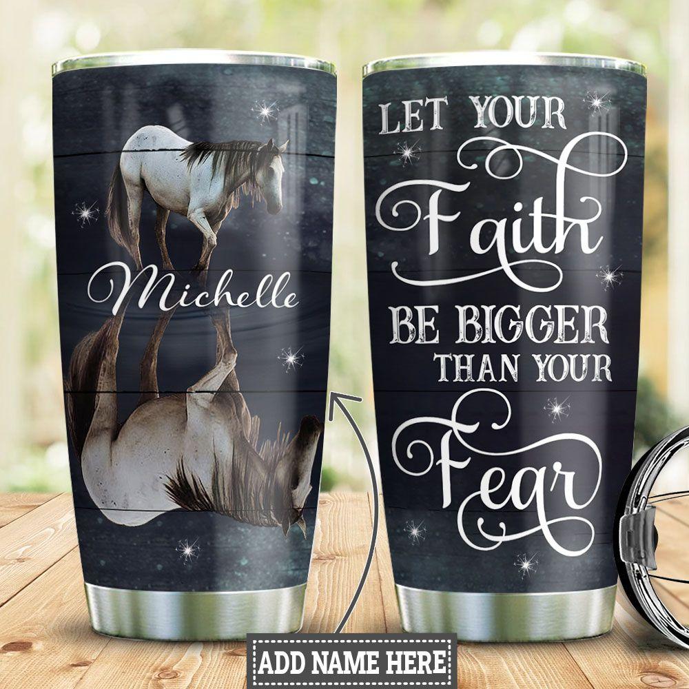 horse faith personalized stainless steel tumbler 7763
