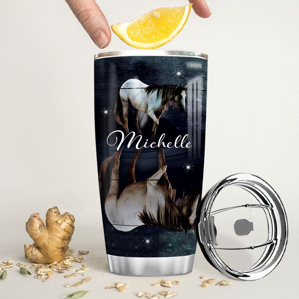 horse faith personalized stainless steel tumbler 8087