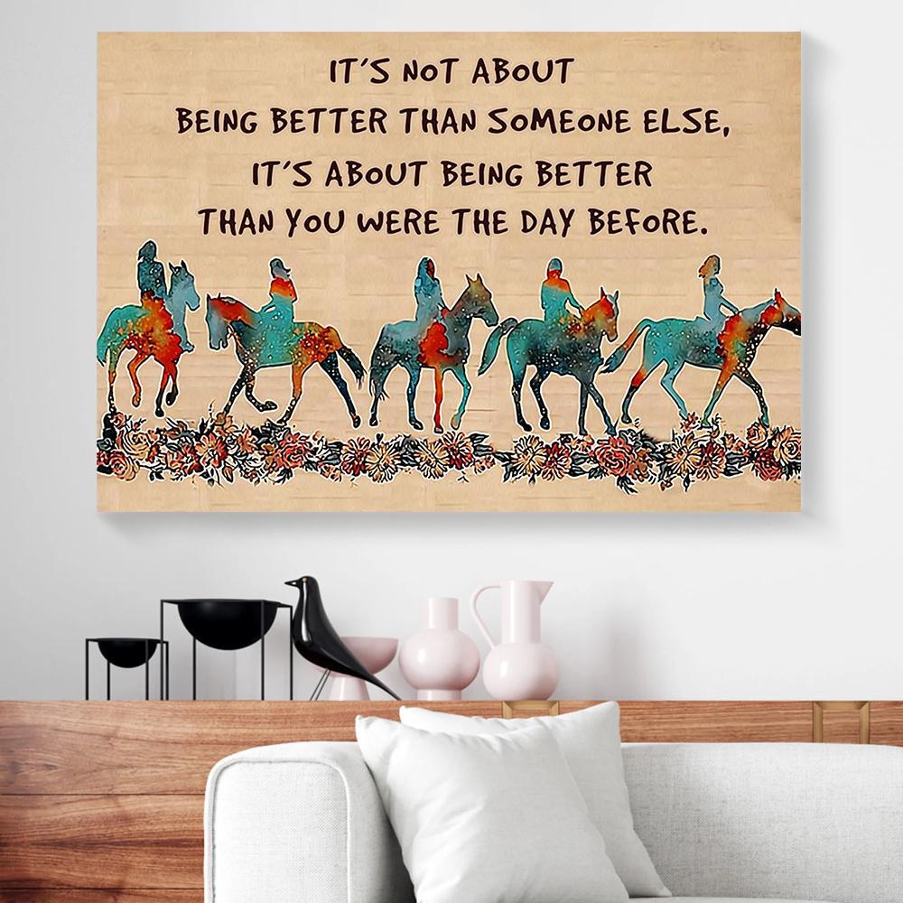 horse girl canvas prints wall art decor 5293