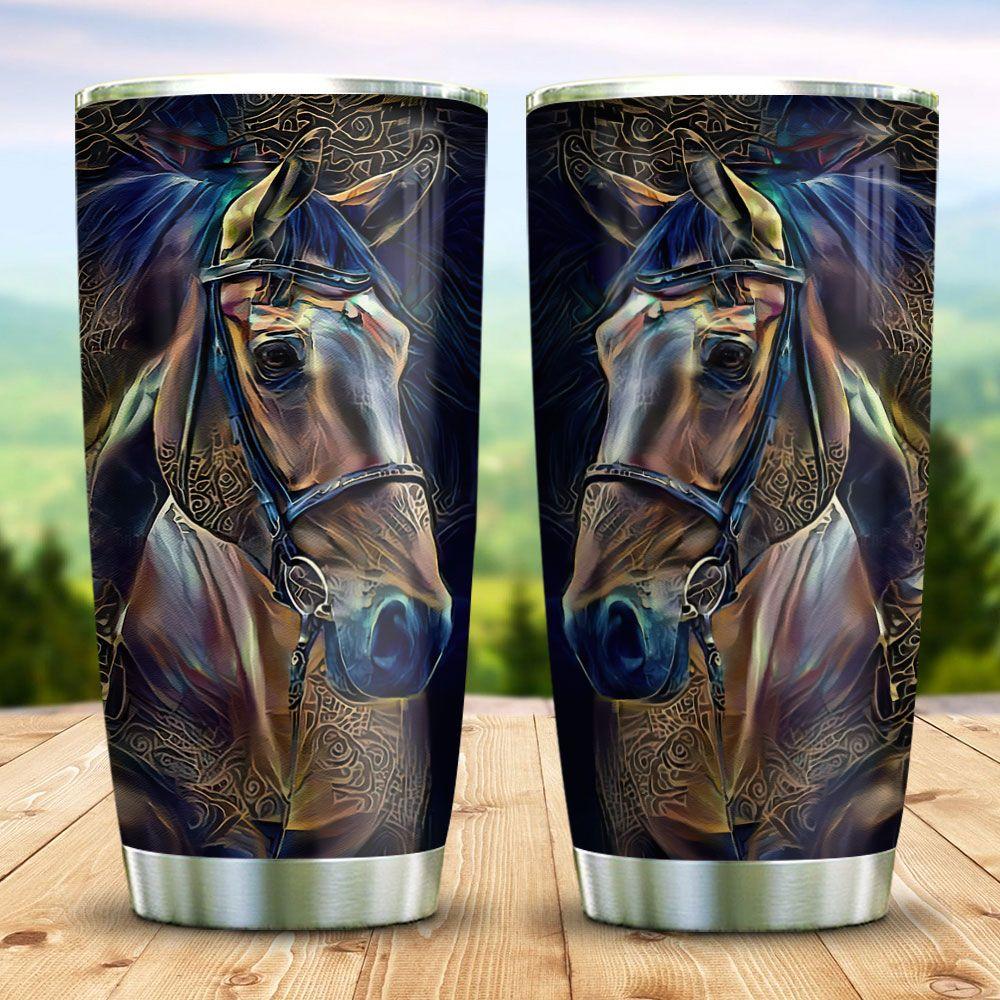 horse glass style stainless steel tumbler 4732