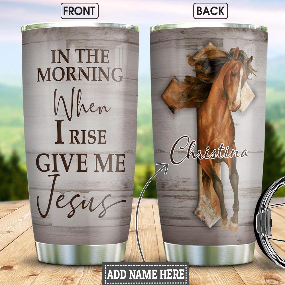 horse jesus personalized stainless steel tumbler 8251