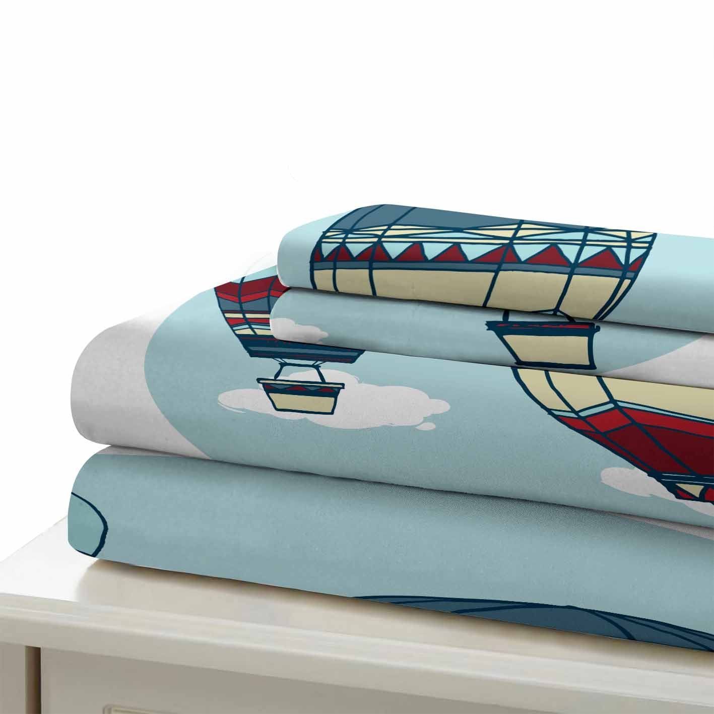 hot air balloon printed bedding set bedroom decor 2147