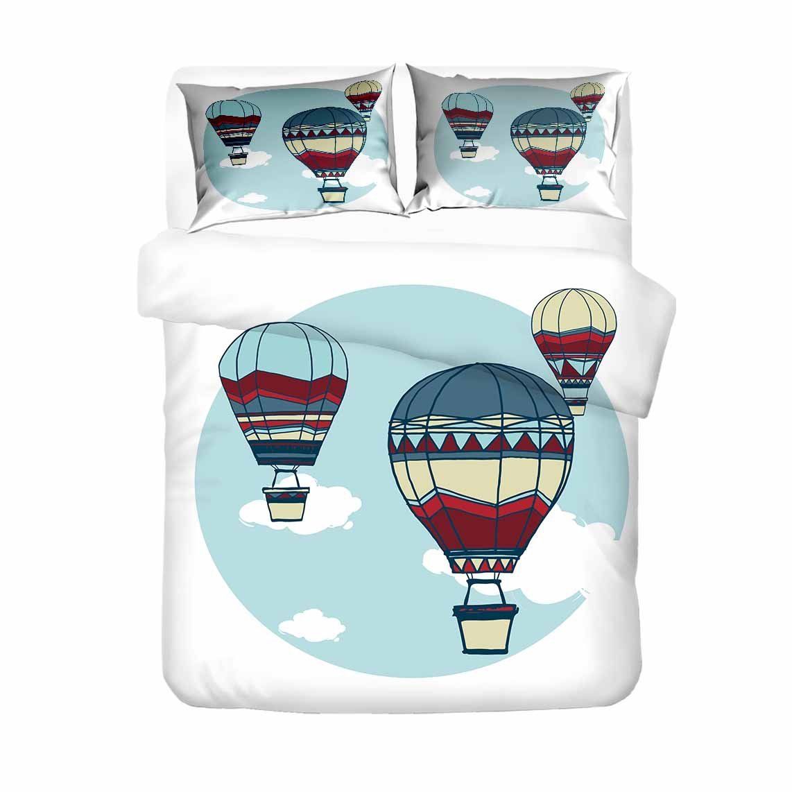 hot air balloon printed bedding set bedroom decor 4956