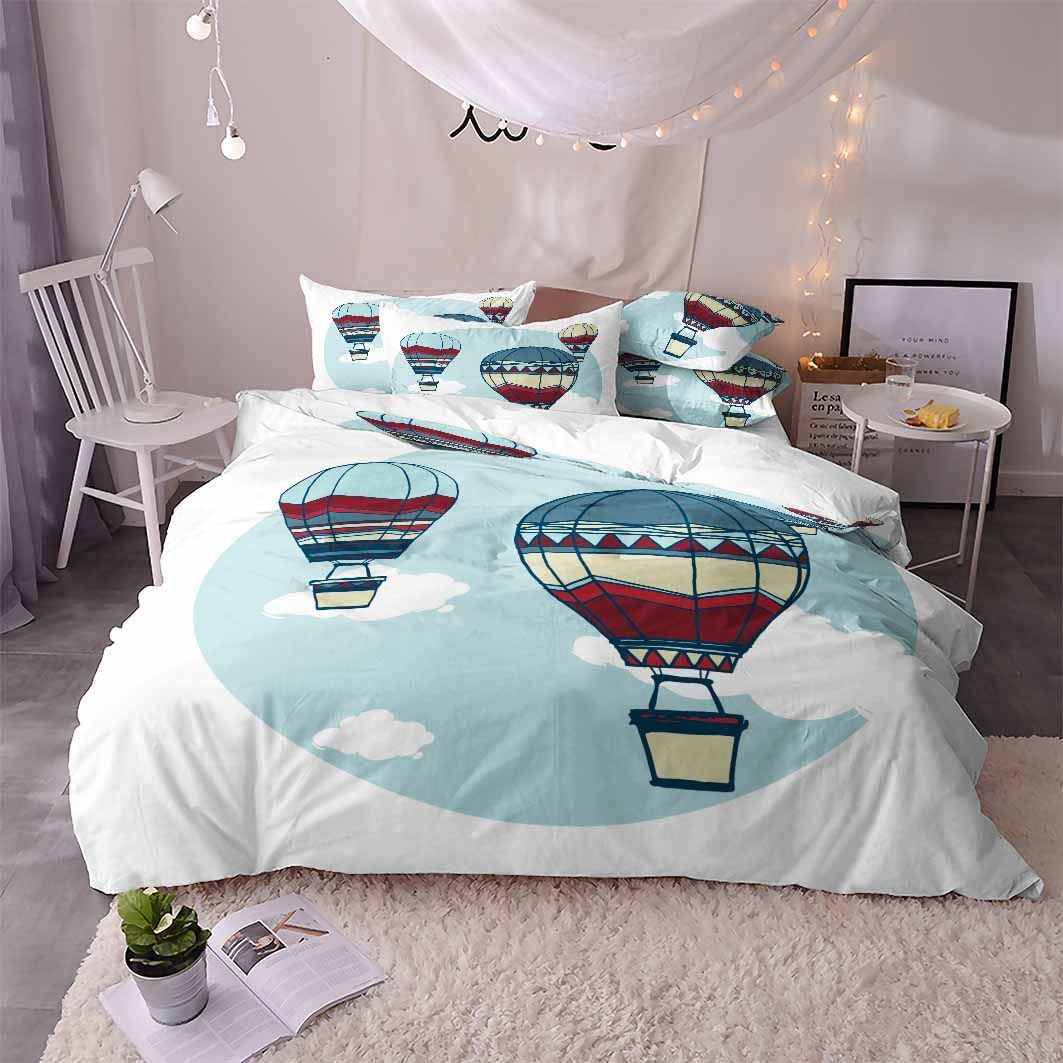 hot air balloon printed bedding set bedroom decor 7203