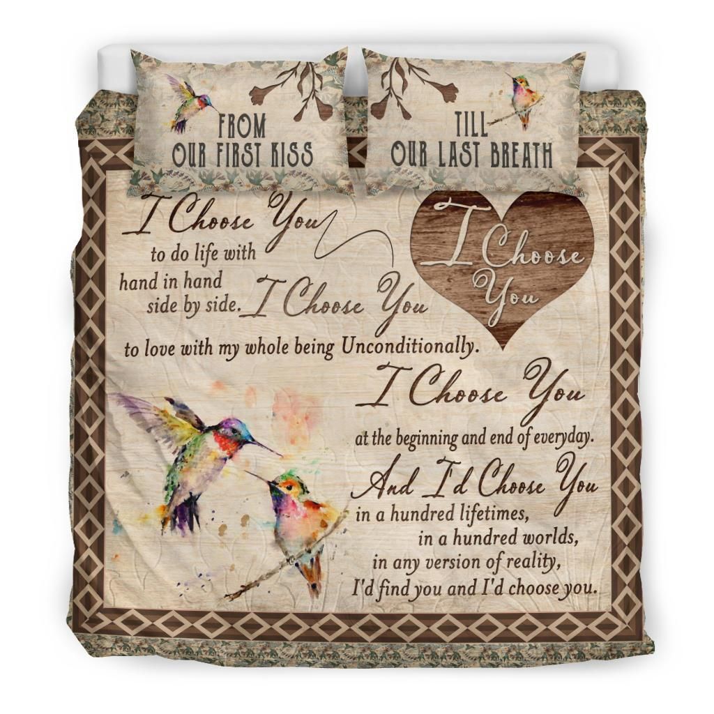 hummingbird i choose you v22 duvet bedding set 4095