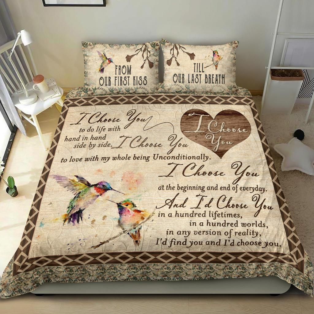 hummingbird i choose you v22 duvet bedding set 8167