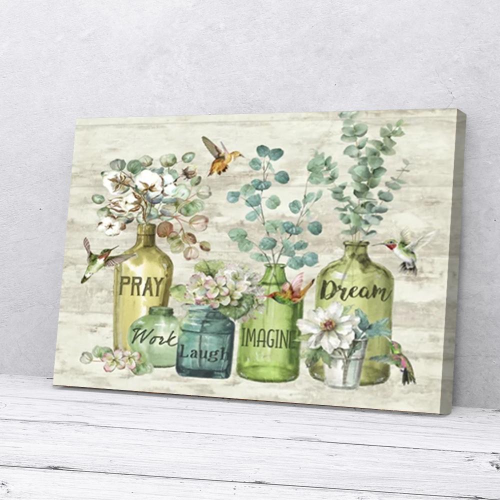 hummingbird canvas prints wall art decor 2265