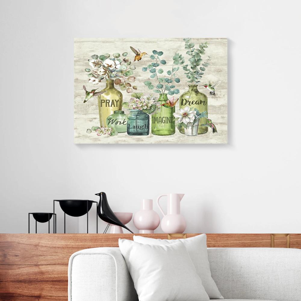 hummingbird canvas prints wall art decor 8375