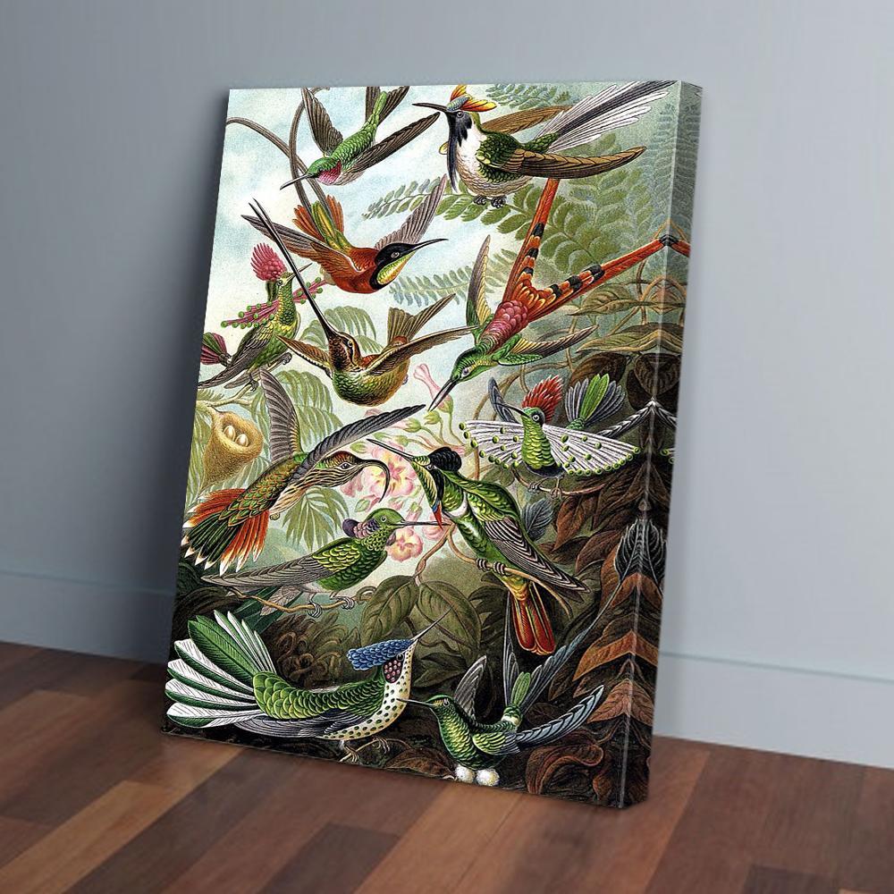 hummingbird nature art canvas prints wall art decor 3965