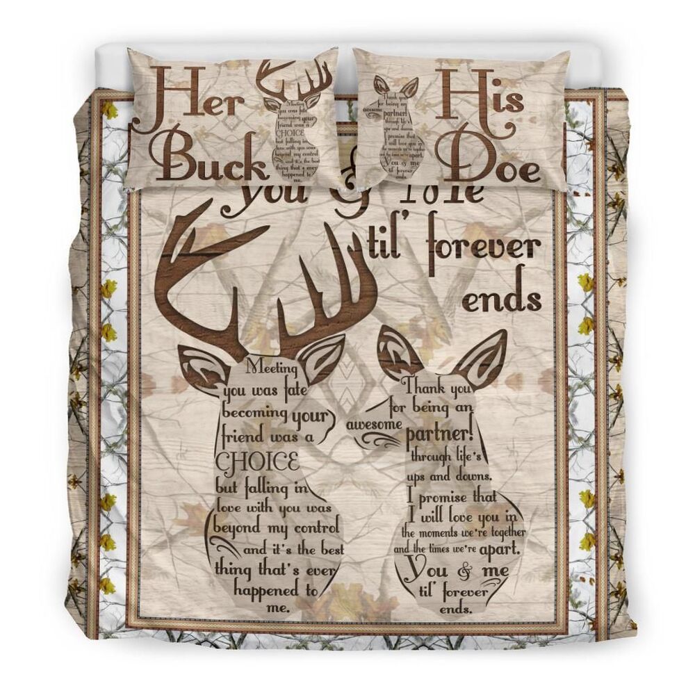 Hunting - You & Me Till Forever Ends - Comforter Duvet Bedding Set hunting you me till forever ends comforter duvet bedding set 4318