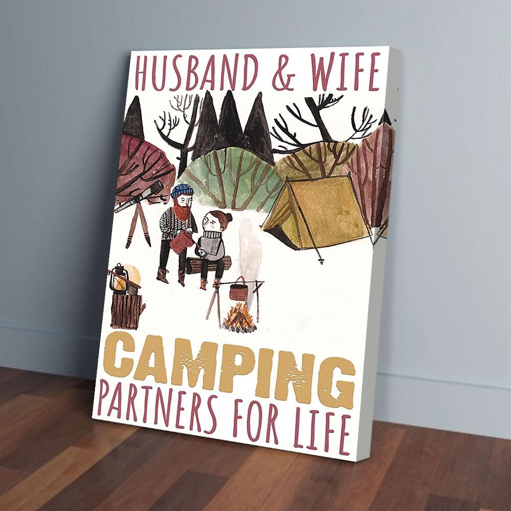 husband and wife camping canvas prints wall art decor 5287