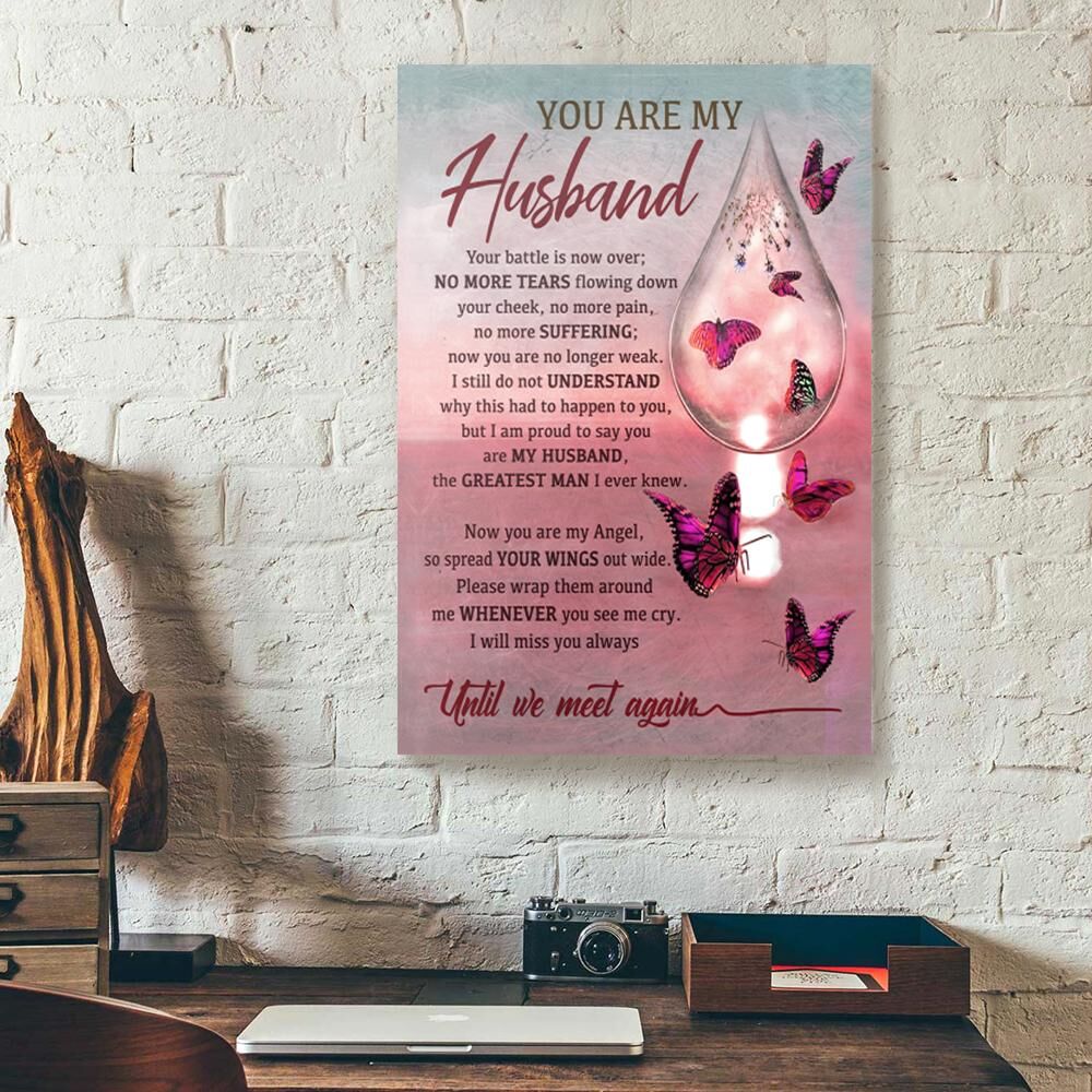Husband In Heaven Butterfly Canvas Prints - Wall Art Decor husband in heaven butterfly canvas prints wall art decor 1839