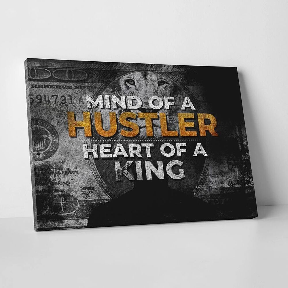 Hustler Motivational Positive Canvas Print - Wall Art Decor hustler motivational positive canvas print wall art decor 2342