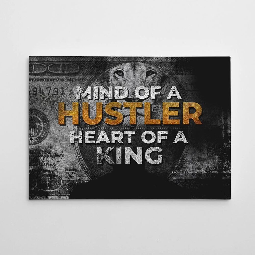 Hustler Motivational Positive Canvas Print - Wall Art Decor hustler motivational positive canvas print wall art decor 2684