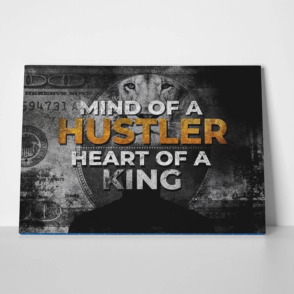 Hustler Motivational Positive Canvas Print - Wall Art Decor hustler motivational positive canvas print wall art decor 5167
