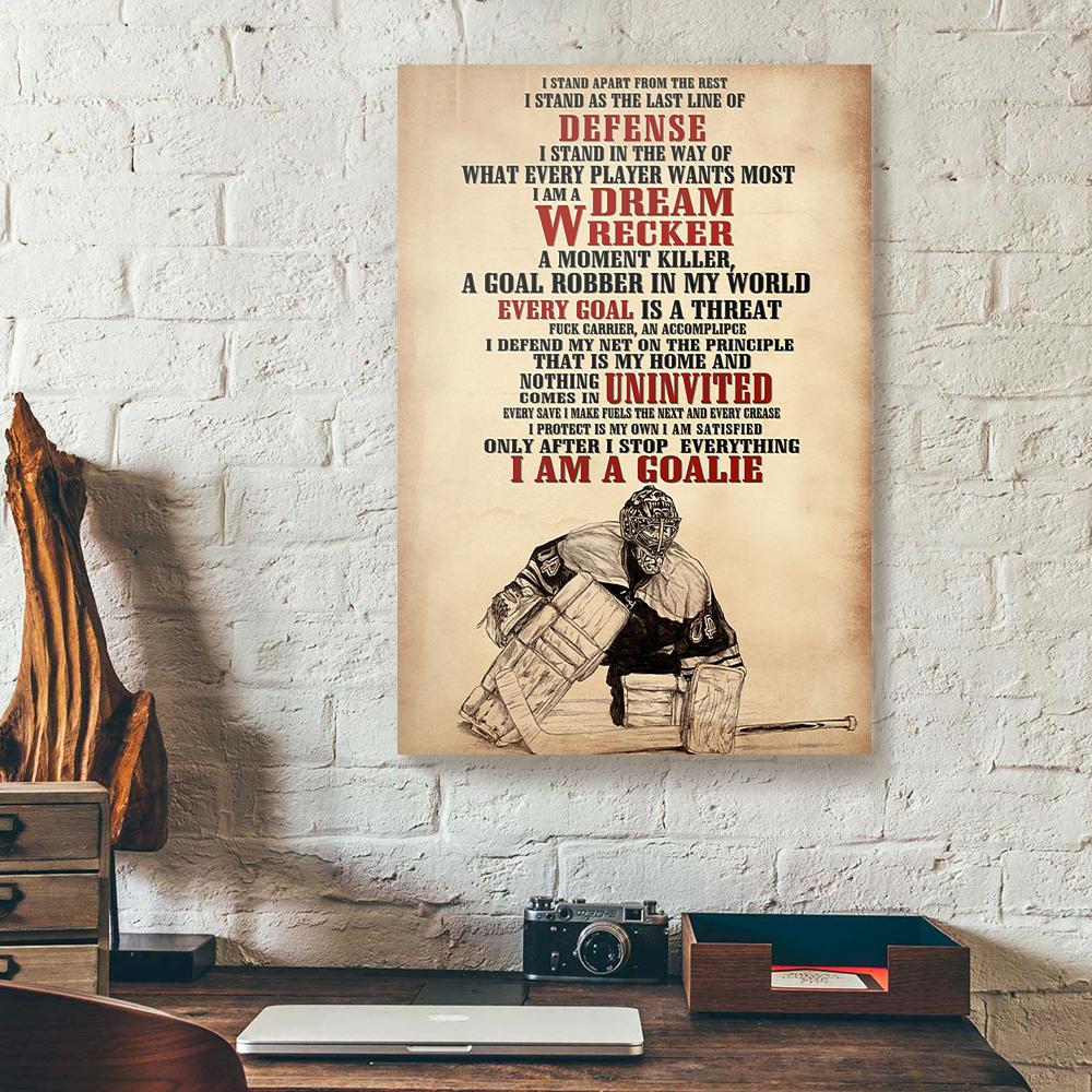 I Am Dream Wrecker Hockey Canvas Prints - Wall Art Decor i am dream wrecker hockey canvas prints wall art decor 5843