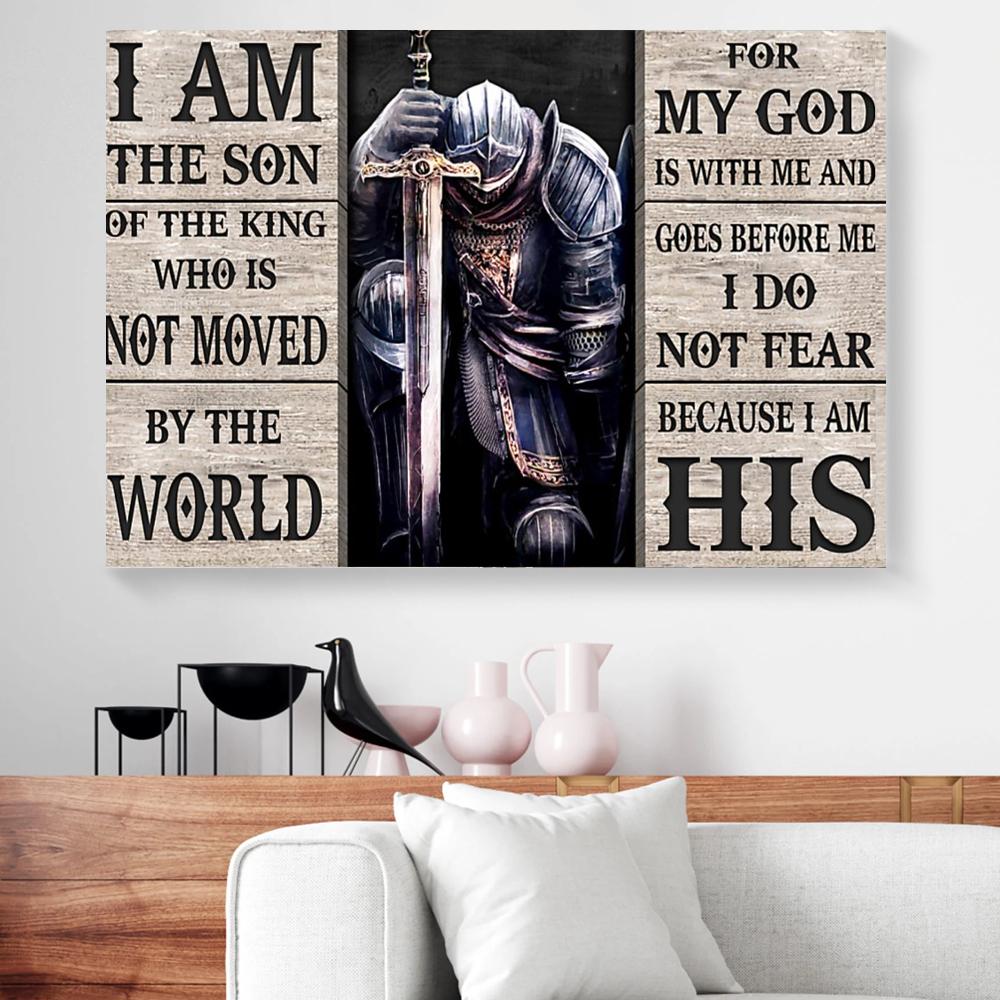 i am the son of the king warrior canvas prints wall art decor 4908