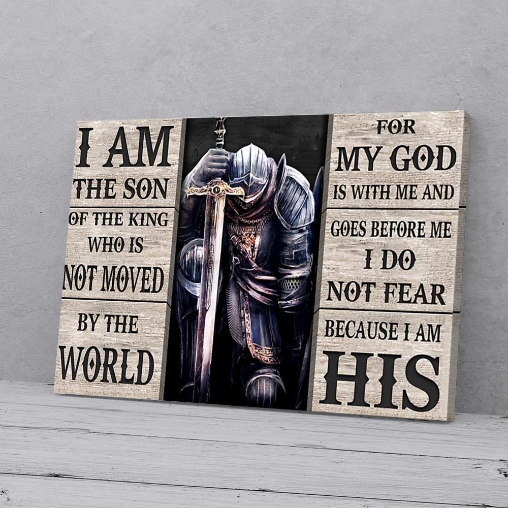 i am the son of the king warrior canvas prints wall art decor 7284