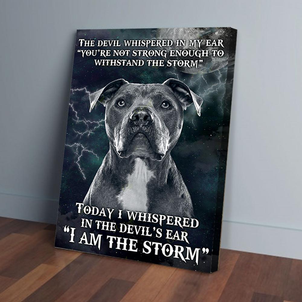 i am the storm pitbull canvas prints wall art decor 1587