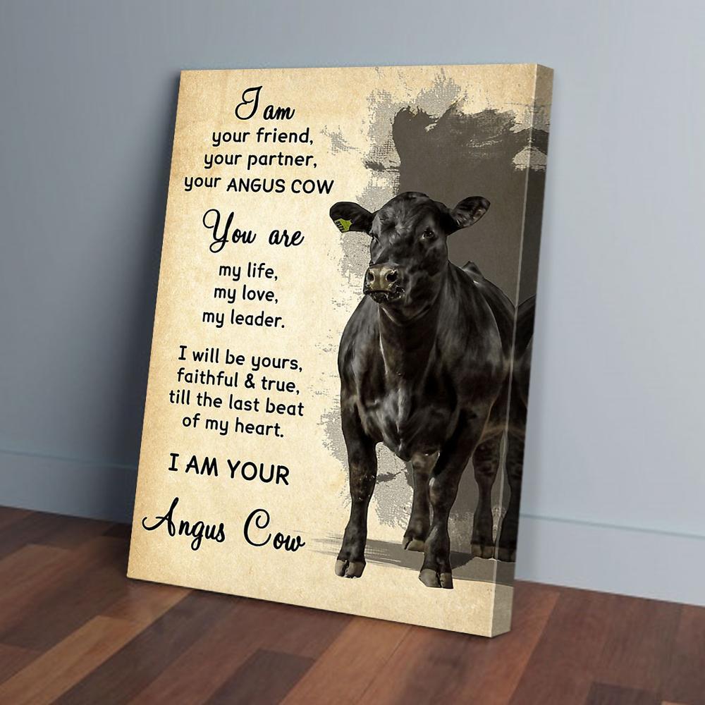 i am your angus cow canvas prints wall art decor 7940