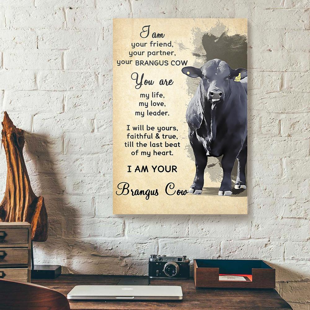 i am your friend your partner your brangus cow canvas prints wall art decor 3065
