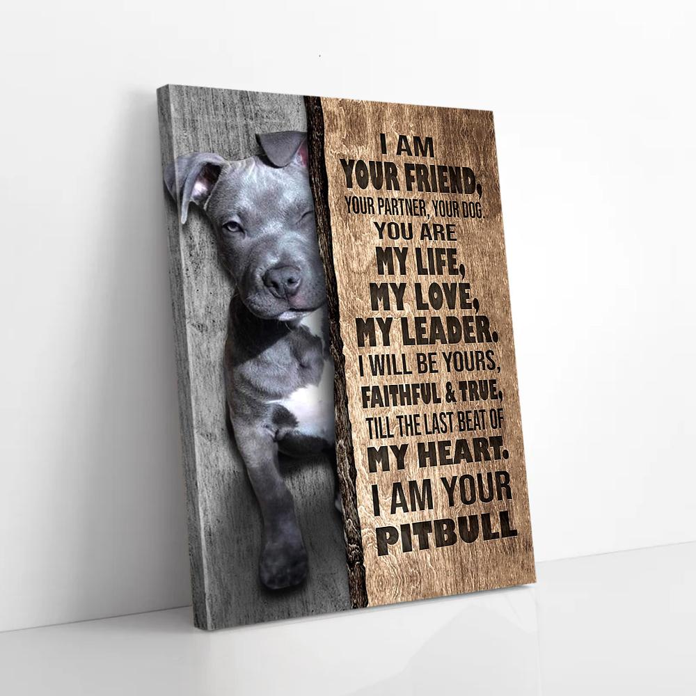 I Am Your Friend Your Partner Your Dog Pitbull Canvas Prints - Wall Art Decor i am your friend your partner your dog pitbull canvas prints wall art decor 4683