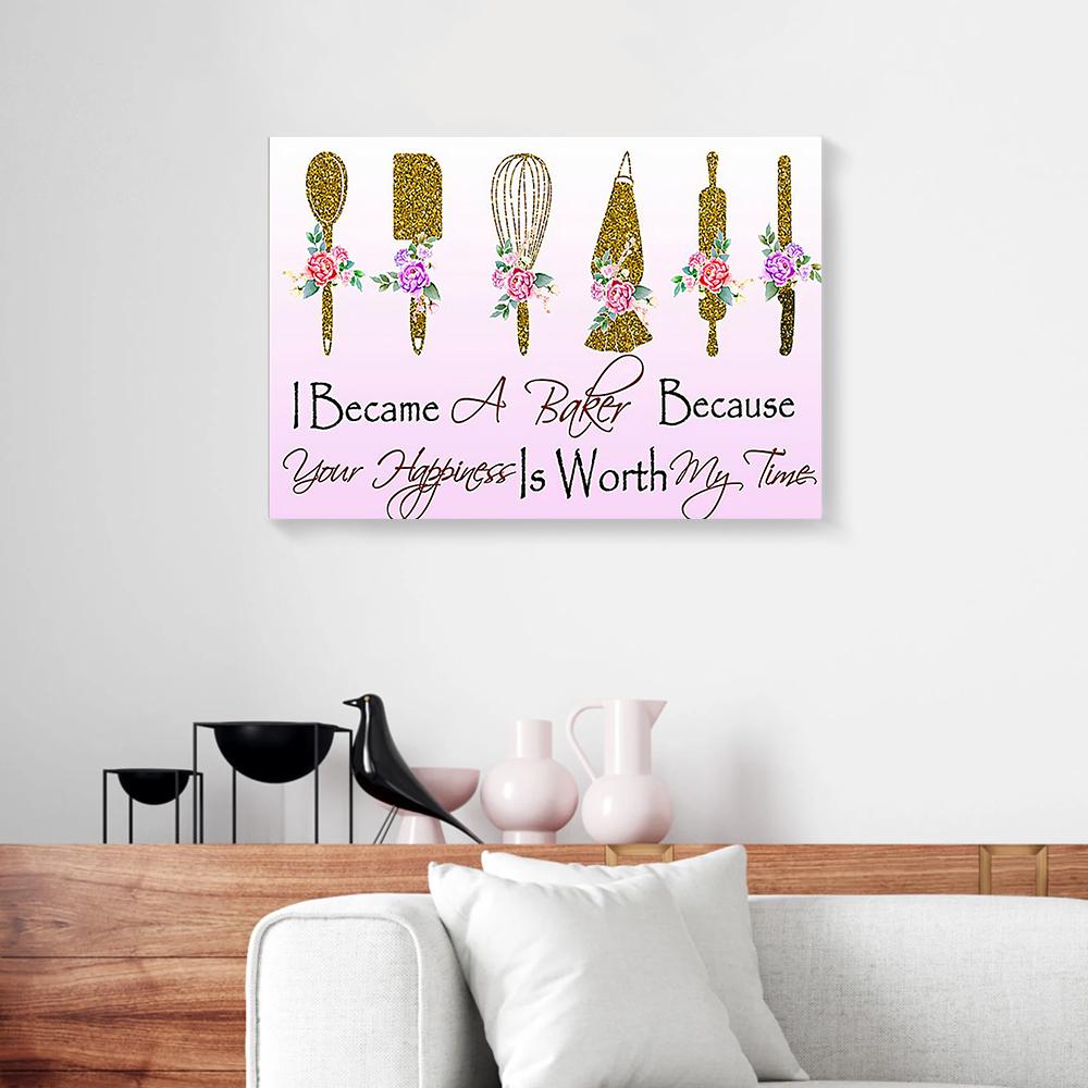 i became a baker canvas prints wall art decor 2505