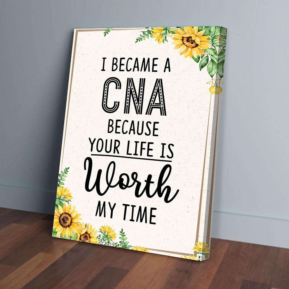 i became a cna vertical canvas prints wall art decor 4014