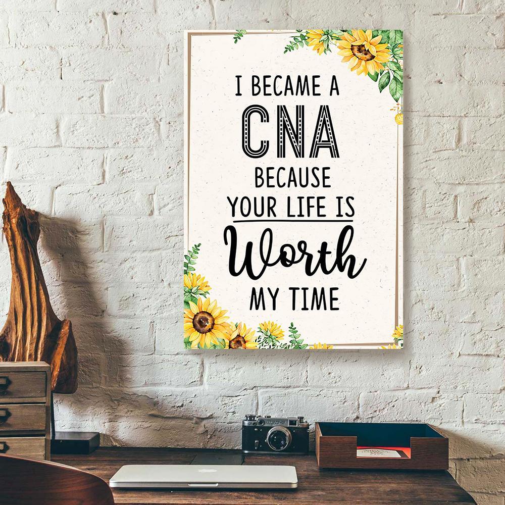 i became a cna vertical canvas prints wall art decor 5738